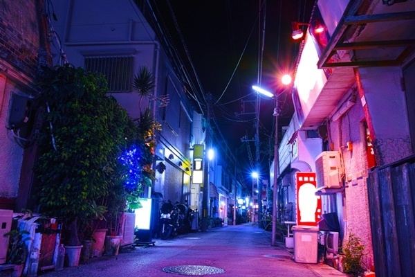 Night view of Ryugu Street